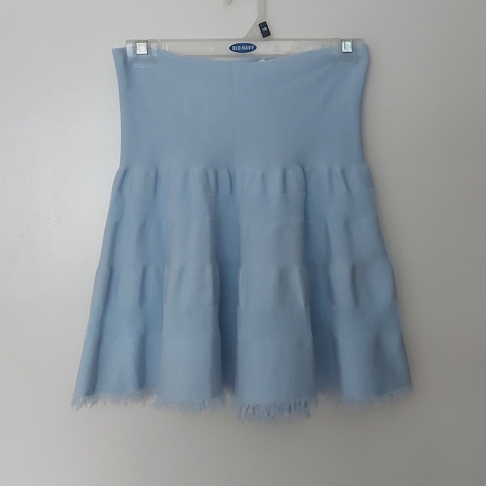 Periwinkle tiered fit and flare bandage skirt - Picture 1 of 3